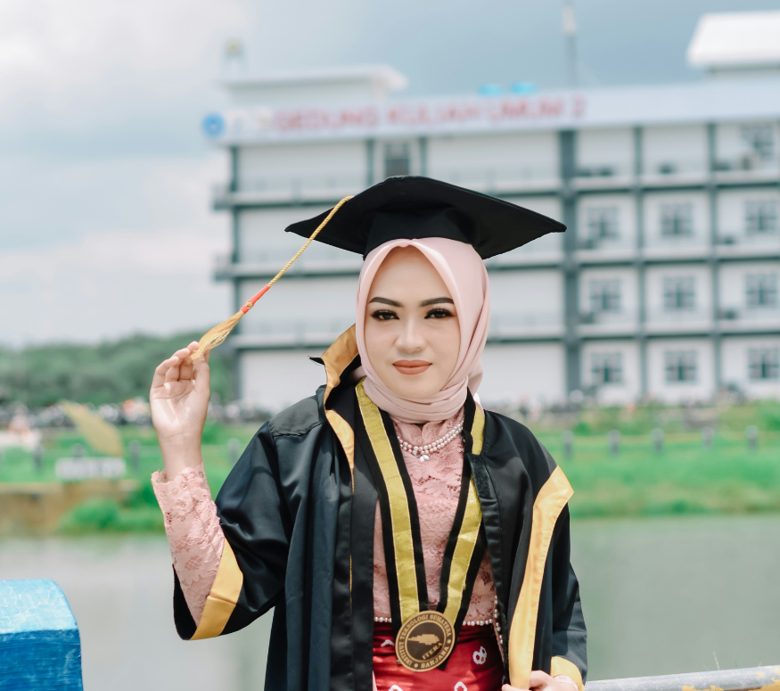 Graduate celebrating commencement